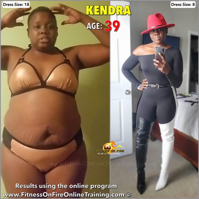 39 Year Old KENDRA's Inspirational Transformation Using THE www.  PROGRAM - Fitness On Fire Online Training